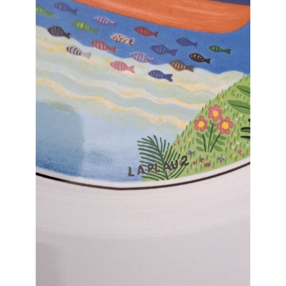 2 Villeroy & Boch NAIF 8” Salad Plates Country Village & Noah's Ark Laplau - Picture 4 of 7